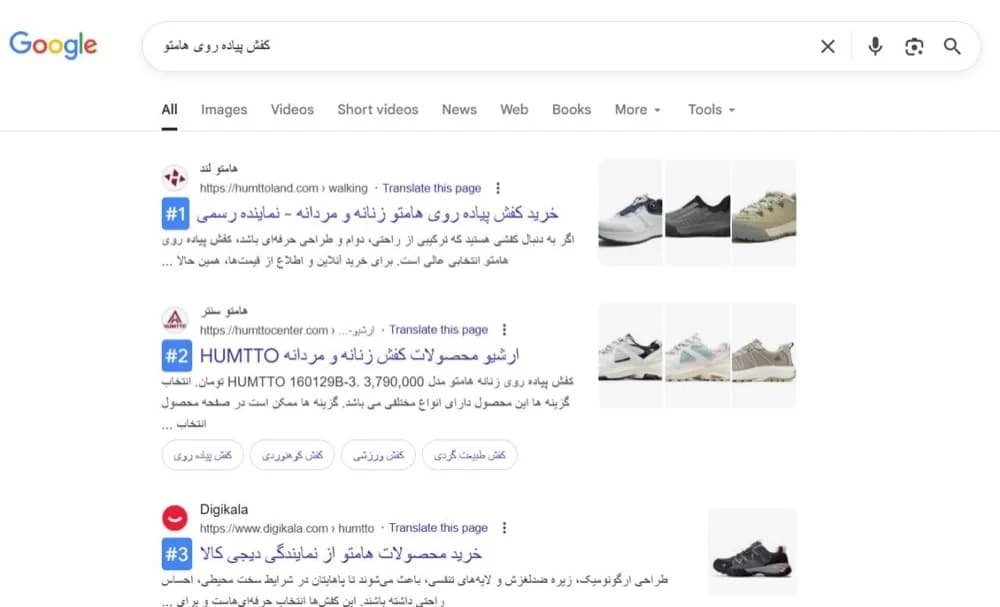 نتیجه‌ی جست‌وجوی «کفش پیاده‌روی هامتو» — هامتو لند